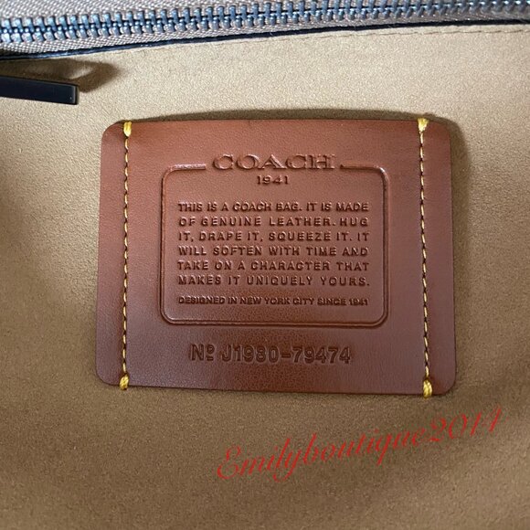 NEW Coach Retail 1941 Colorblock Snakeskin Troupe Cadet Blue Leather Tote Bag - Picture 11 of 12